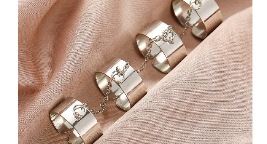 Fashion Silver Chain Open One-piece Ring,Fashion Rings