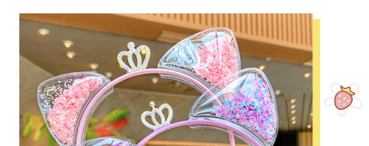 Fashion Pink Crown Headband Children Cat Ears Cartoon Headband,Kids Accessories
