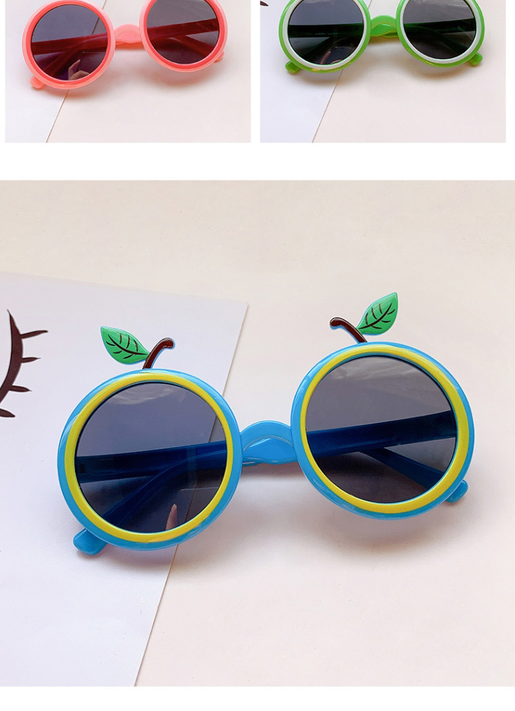 Fashion Pink Apple Children Polarized Cartoon Fruit Sunglasses,Kids Accessories