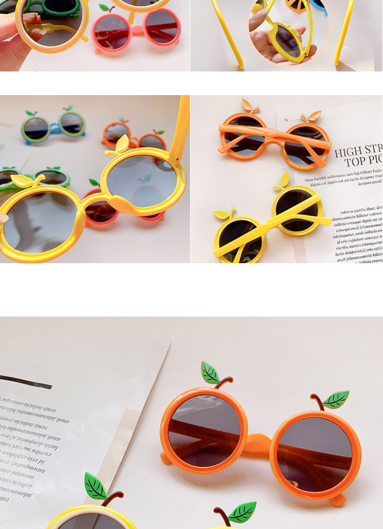 Fashion Pink Apple Children Polarized Cartoon Fruit Sunglasses,Kids Accessories