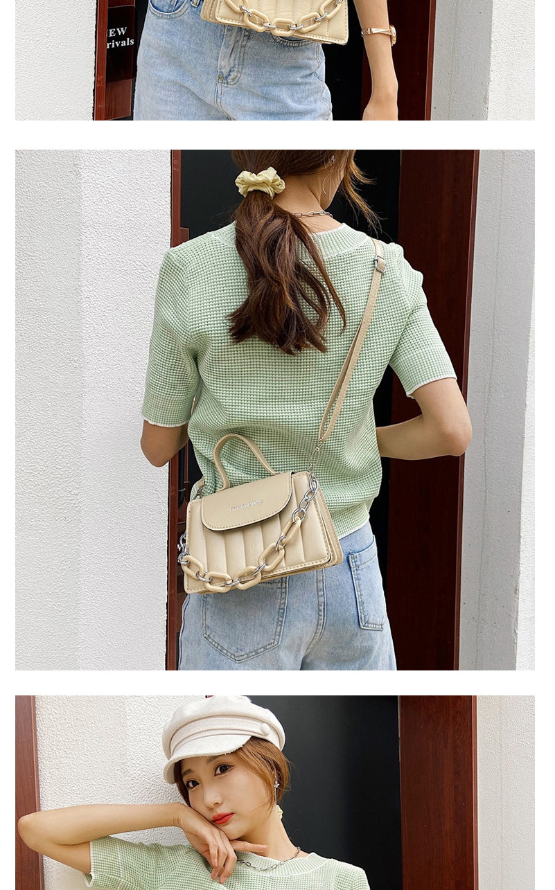 Fashion Khaki Vertical Chain Shoulder Messenger Bag,Shoulder bags