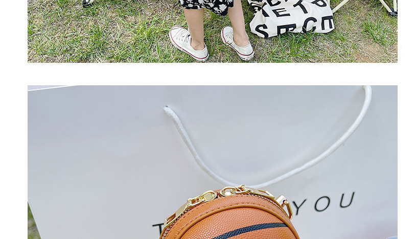 Fashion Brown Basketball Letter Messenger Chain Bag,Shoulder bags