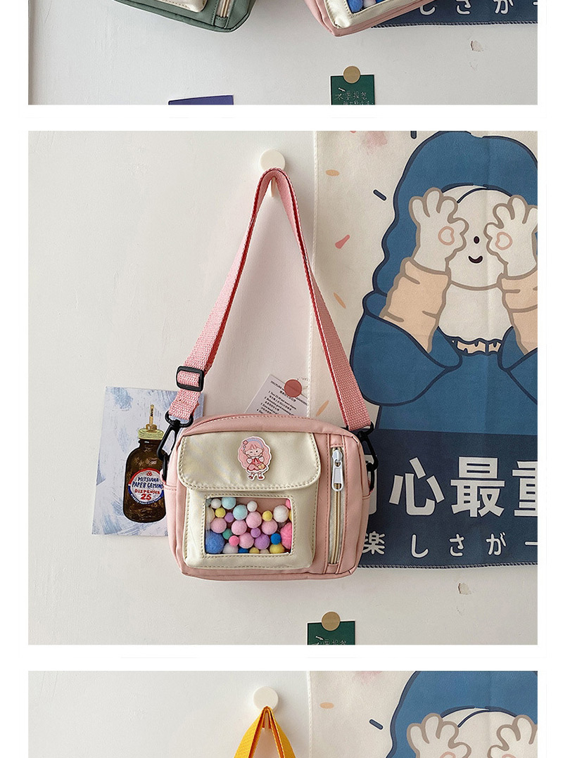 Fashion Pink Canvas Shoulder Messenger Bag,Shoulder bags
