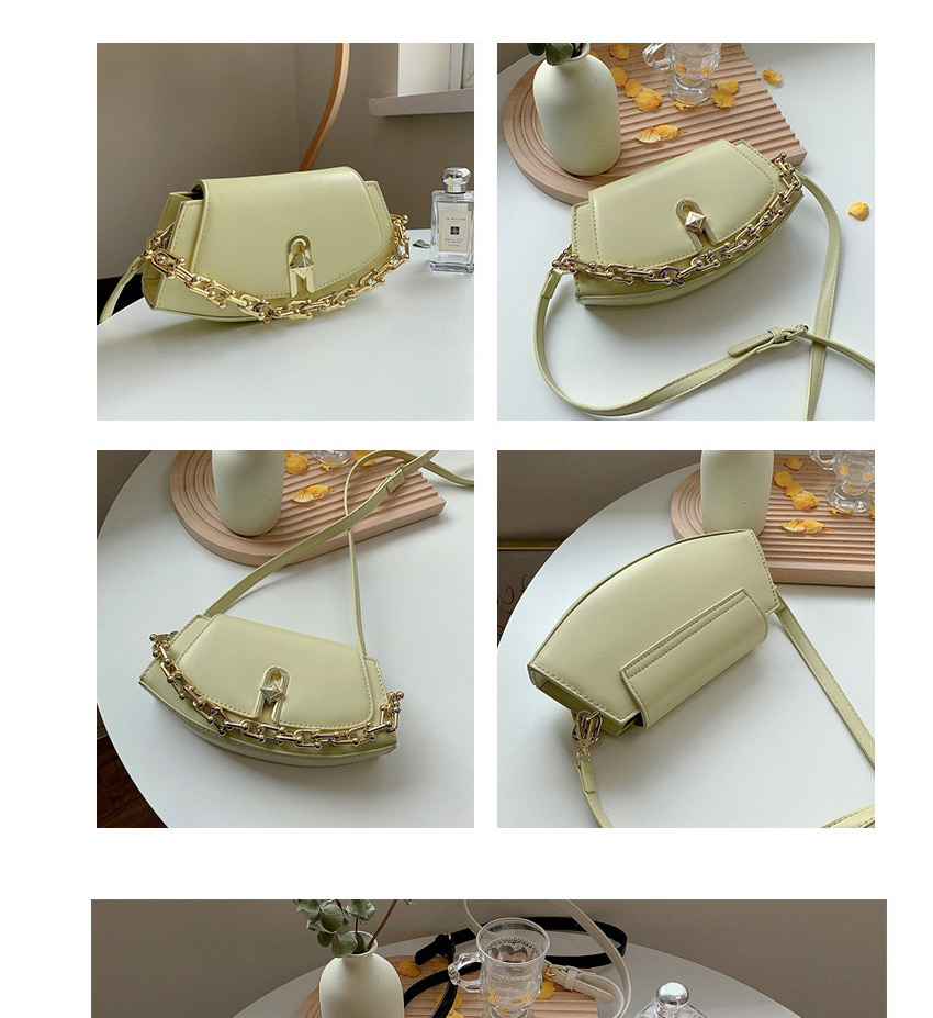 Fashion Yellow Acrylic Thick Chain Portable Messenger Bag,Shoulder bags