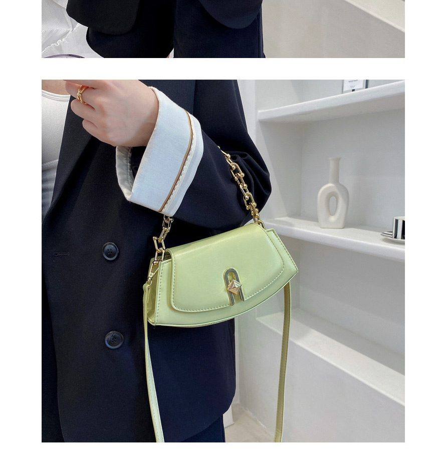 Fashion Green Acrylic Thick Chain Portable Messenger Bag,Shoulder bags
