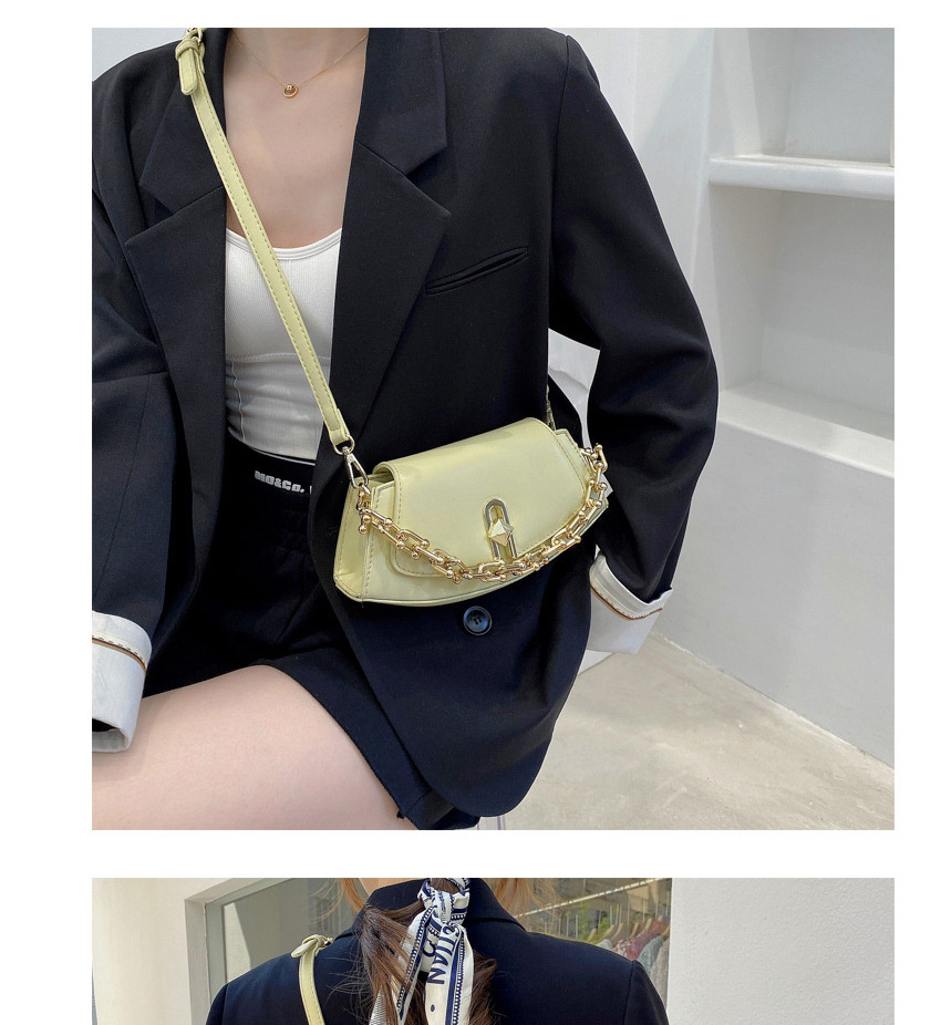 Fashion Black Acrylic Thick Chain Portable Messenger Bag,Shoulder bags