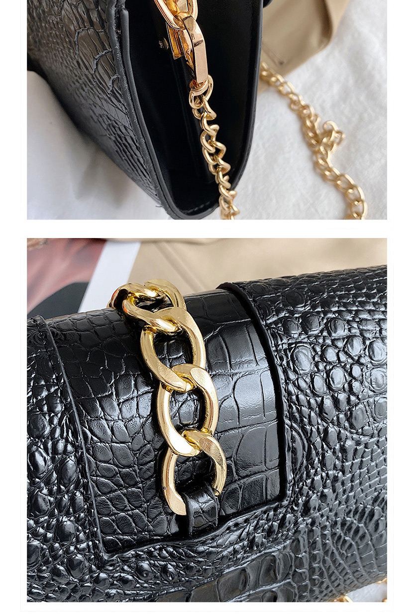 Fashion Light Grey Crocodile Chain Crossbody Bag,Shoulder bags