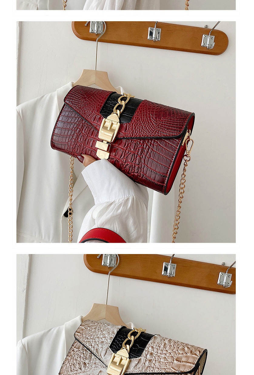 Fashion Red Crocodile Chain Crossbody Bag,Shoulder bags