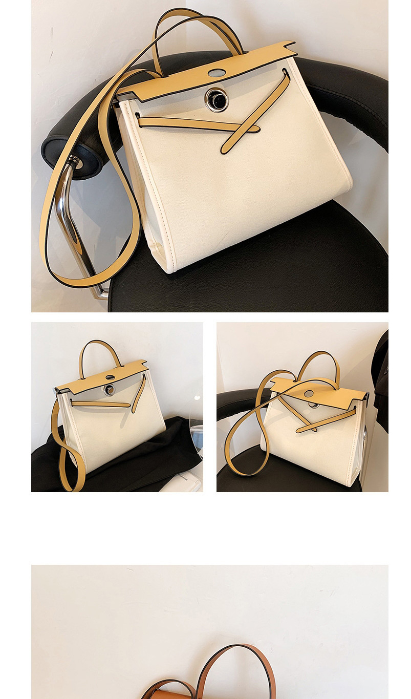 Fashion Brown With White Contrast Stitching Shoulder Messenger Bag,Shoulder bags