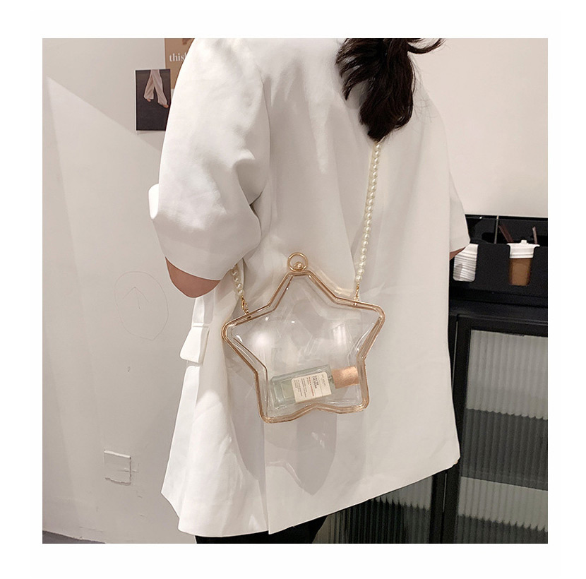Fashion White Transparent Acrylic Pearl Crossbody Bag,Shoulder bags