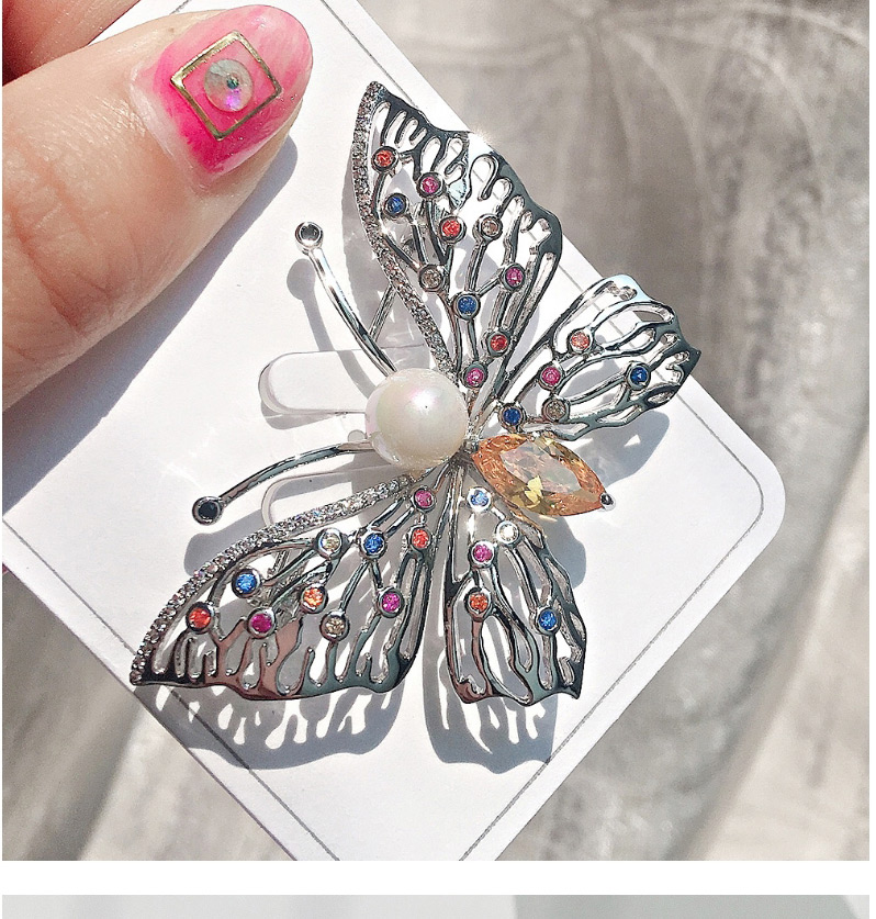 Fashion Gold Color Zircon Butterfly Insect Brooch,Fashion Brooches