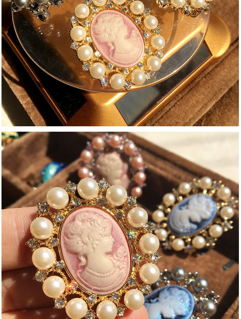 Fashion Silver Color White Freshwater Copper Zircon Cameo Embossed Pearl Brooch,Fashion Brooches