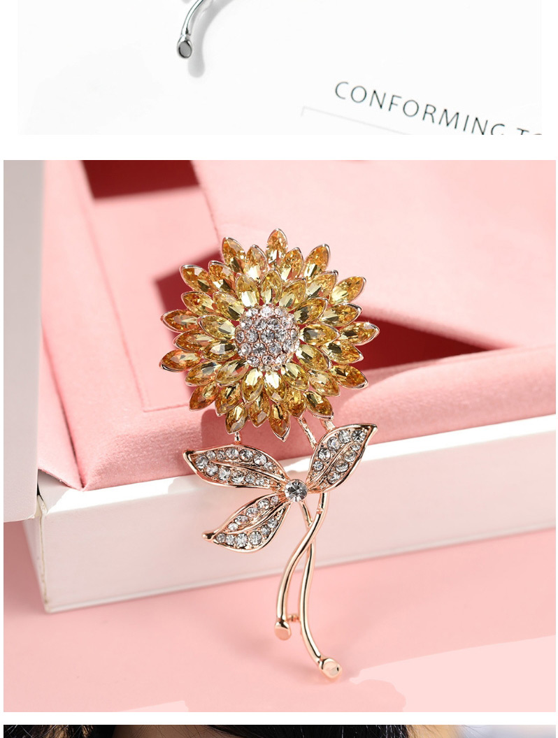Fashion Gold Color Sunflower Brooch,Fashion Brooches
