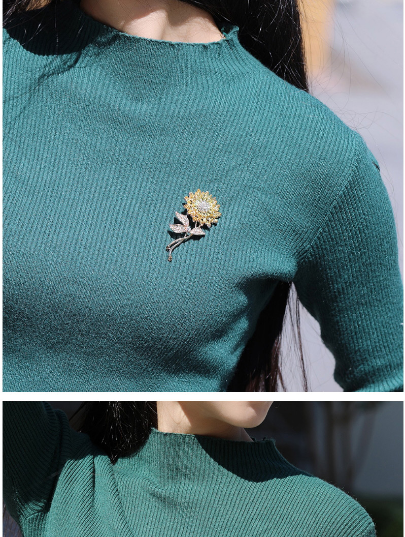 Fashion Gold Color Sunflower Brooch,Fashion Brooches