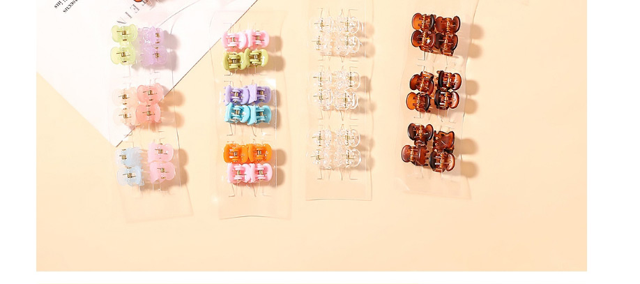 Fashion 12 Small Grab Clips-frosted Pearl Mini Plastic Small Gripper,Hair Claws