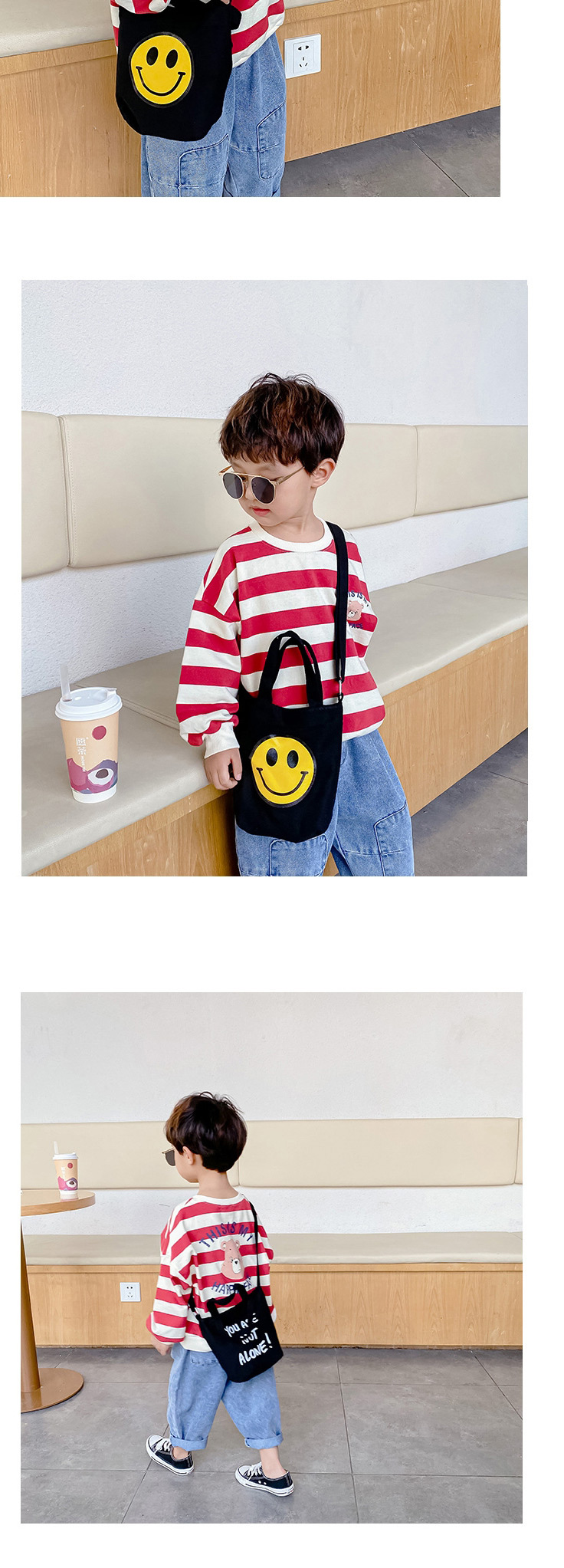 Fashion Blue Smiling Children Cartoon Handbag,Handbags