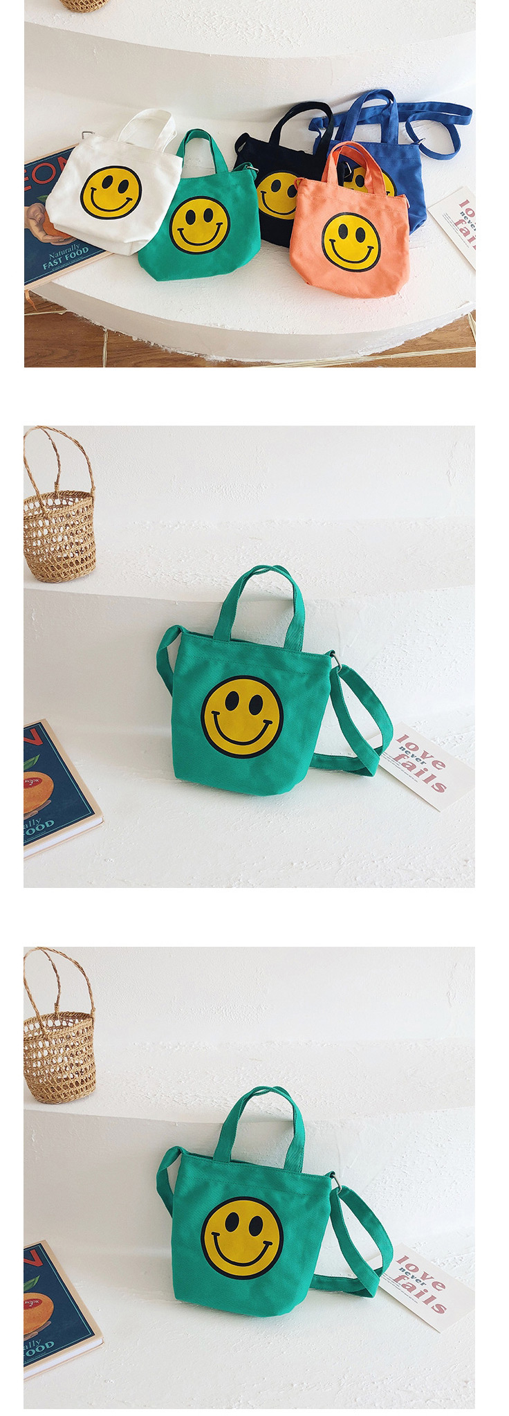Fashion White Smiling Children Cartoon Handbag,Handbags