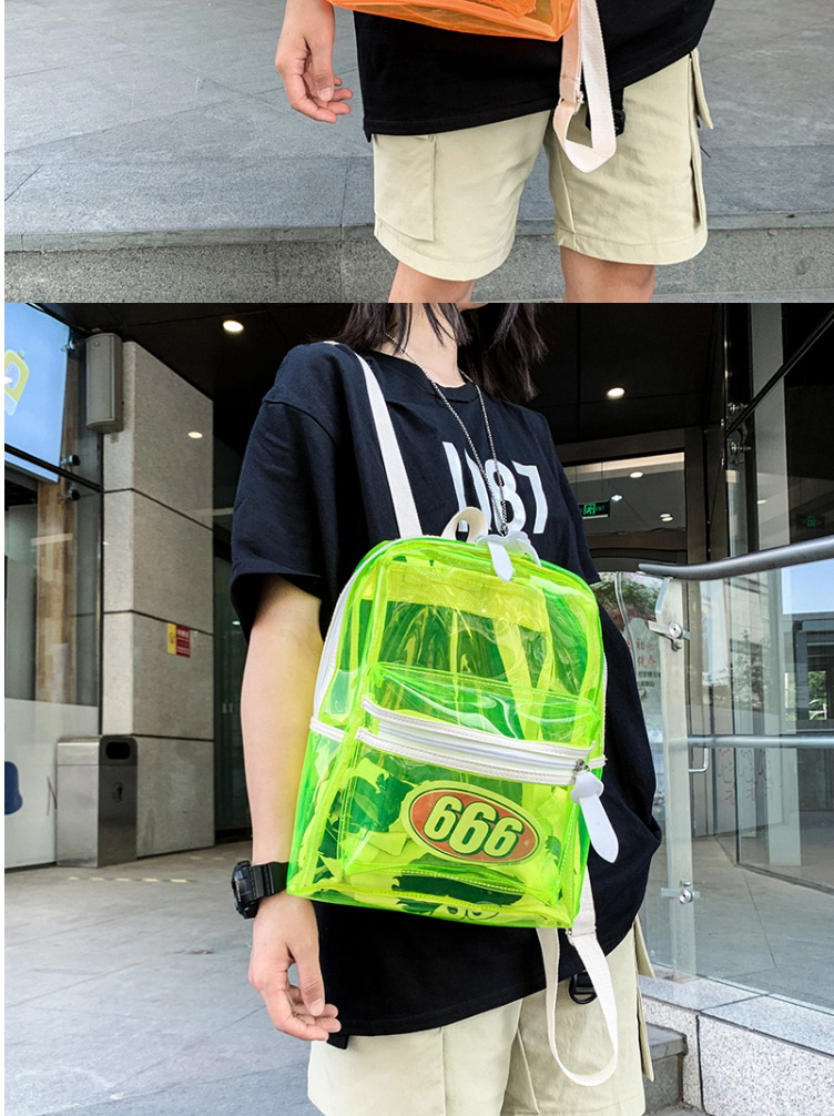 Fashion Coffee Color Pvc Transparent Backpack,Backpack