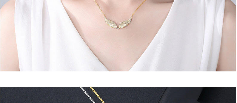 Fashion 18k Glazed Angel Wing Necklace,Necklaces