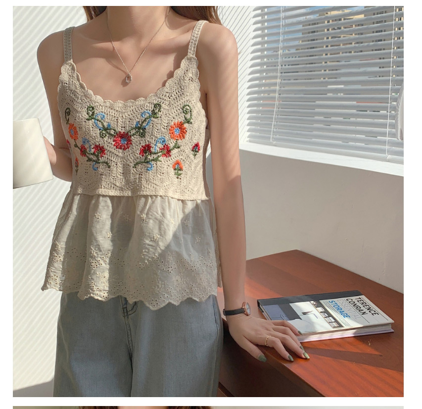 Fashion Section 5 Daisy White Sleeveless Lace Camisole,Tank Tops & Camis