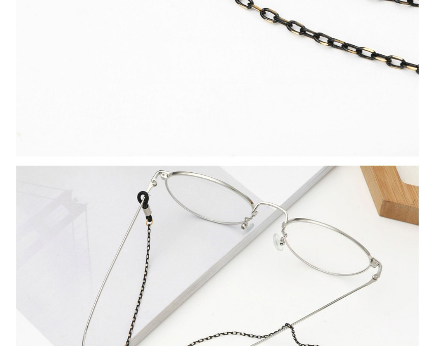 Fashion Black Metal Anti-skid Glasses Chain,Sunglasses Chain