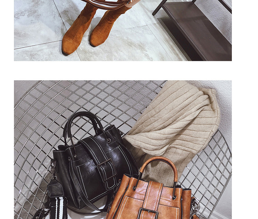 Fashion Light Brown Pu Single-shoulder Messenger Handbag,Handbags