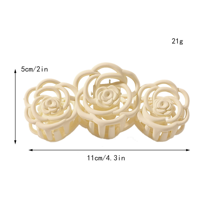 Fashion Frosted Deep Coffee Rose Large Plate Hair Clip,Hair Claws