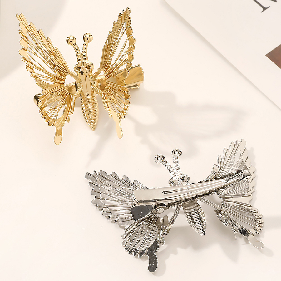 Fashion Gold Color Three-dimensional Butterfly Alloy Gripper,Hair Claws