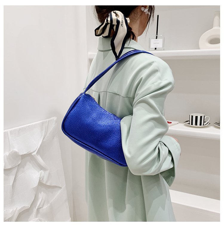 Fashion Silver Color Large Capacity Crescent Shoulder Handbag Under The Arm,Handbags