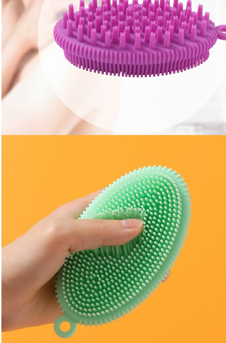 Fashion Purple Silicone Double-sided Massage Brush,Massage tools