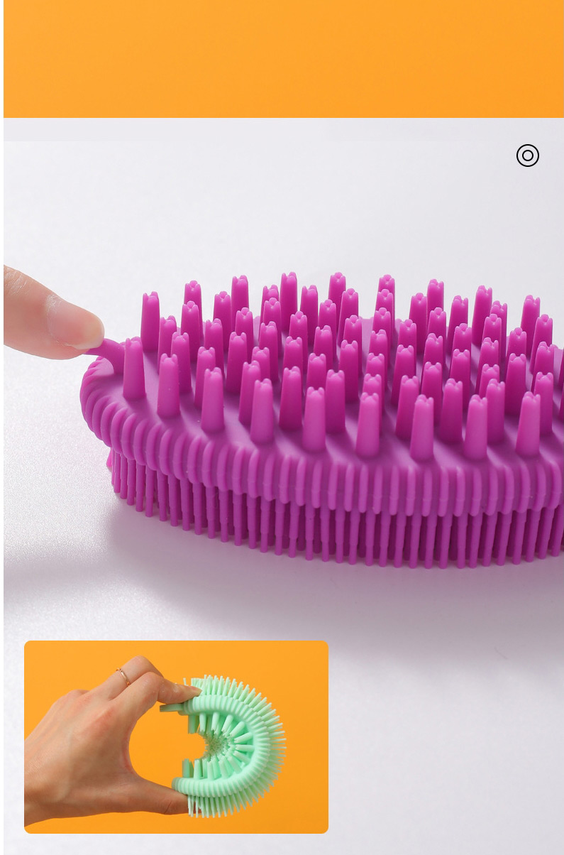Fashion Purple Silicone Double-sided Massage Brush,Massage tools