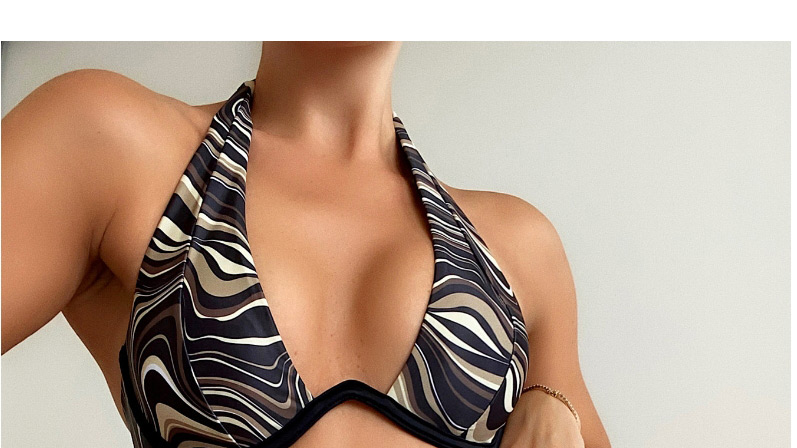 Fashion Black Water Ripple Split Swimsuit,Bikini Sets