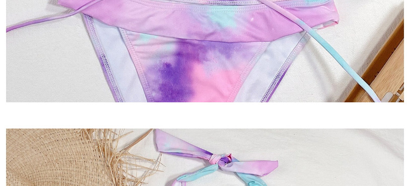 Fashion Pink Lace-up Smudge Cross-piece Swimsuit,Bikini Sets
