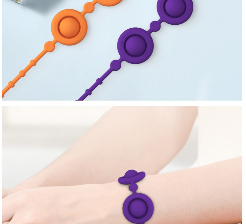 Fashion Three Generations Of Girls Orange Unzip Finger Toy Puzzle Keychain Strap,Household goods
