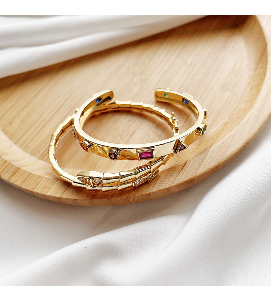 Fashion Golden Copper Inlaid Zircon Water Drop Bracelet,Fashion Bangles