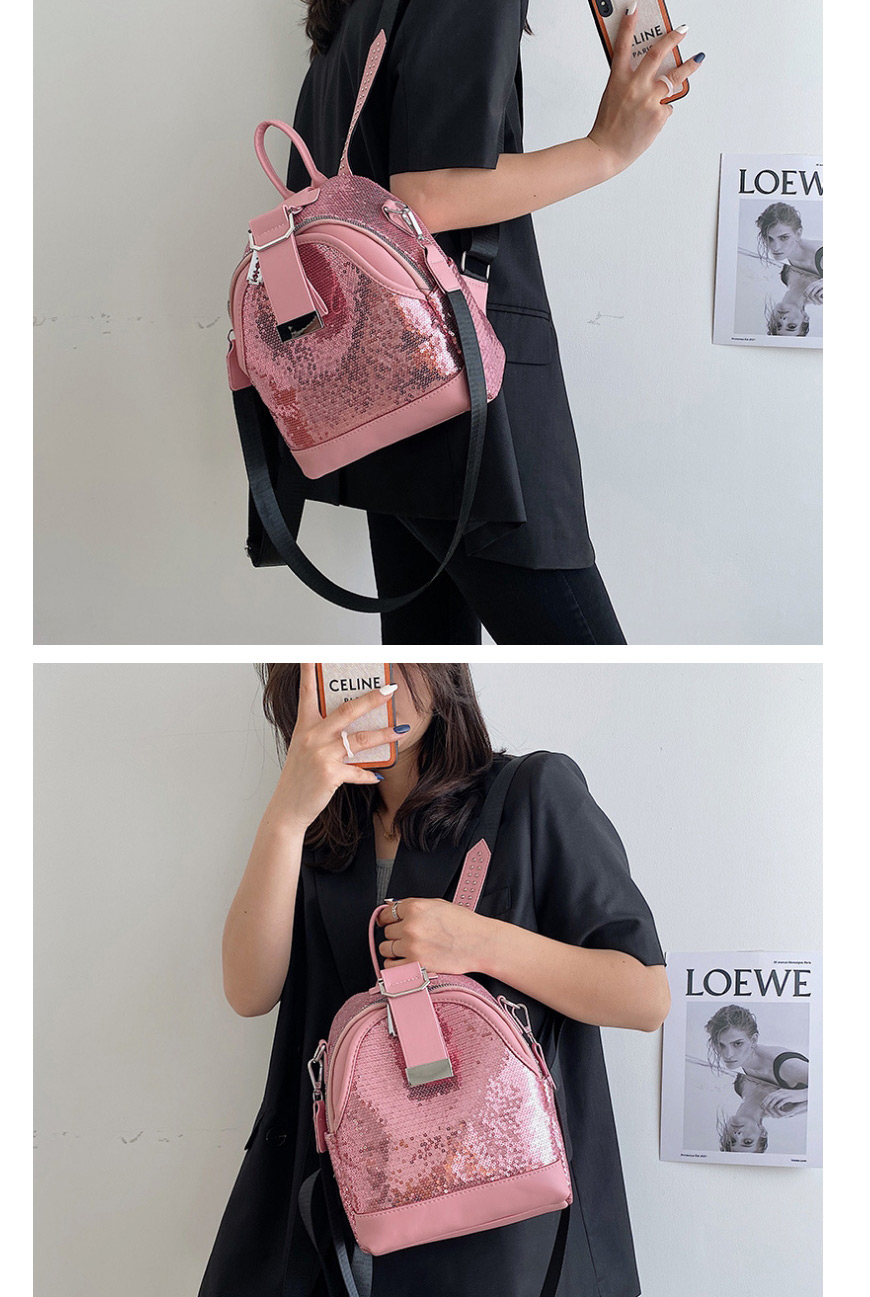Fashion Pink Sequined Back Crossbody Bag,Shoulder bags
