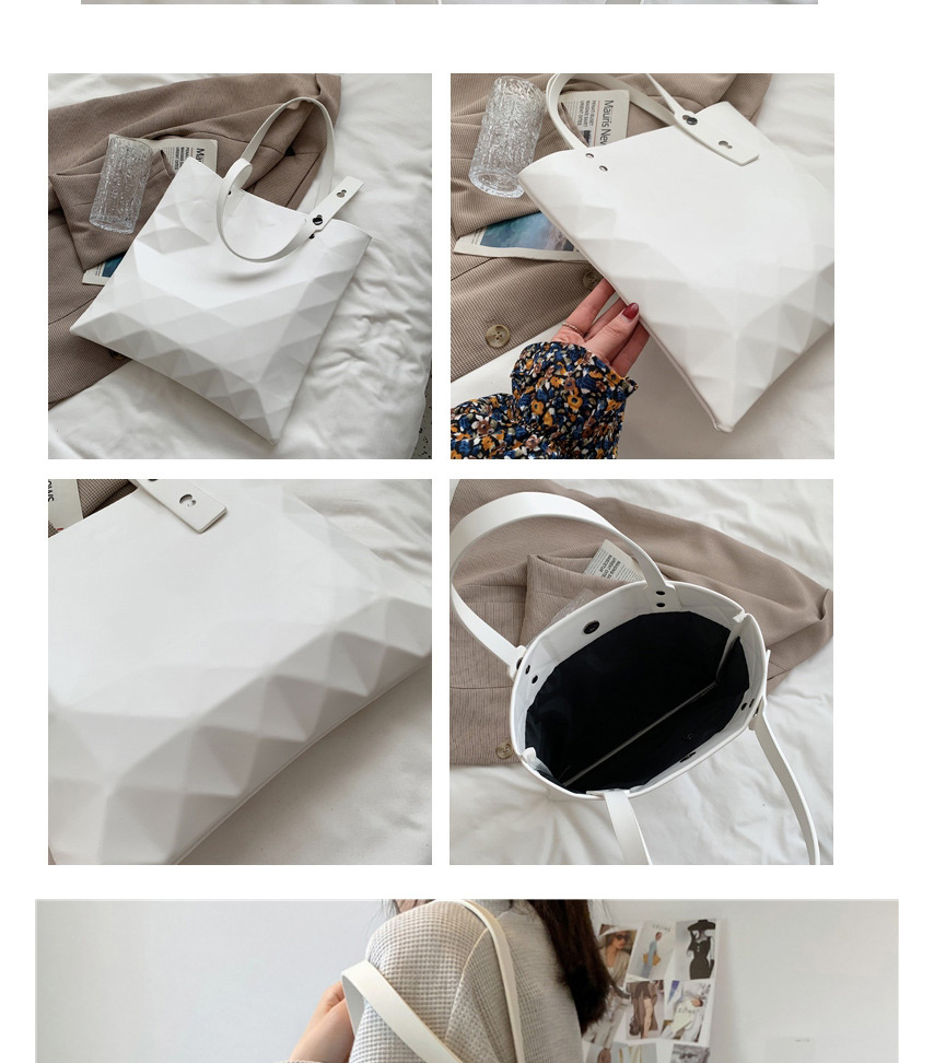 Fashion Black Large Capacity Irregular Texture Shoulder Bag,Messenger bags