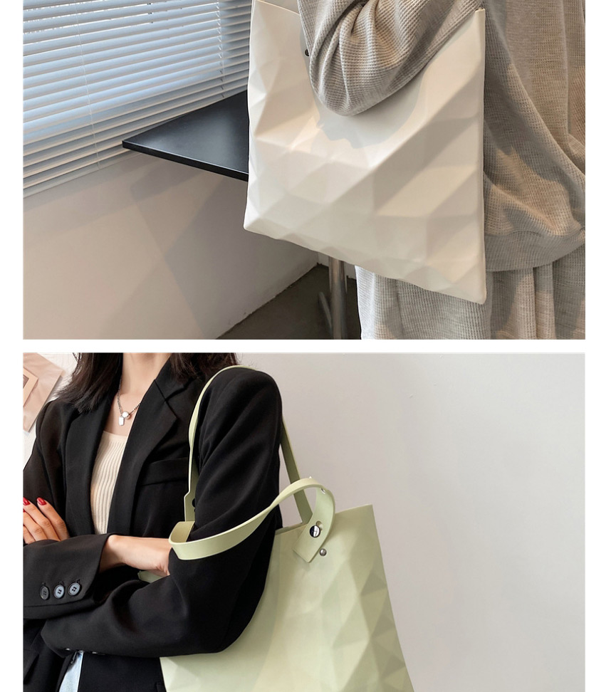 Fashion Mustard Green Large Capacity Irregular Texture Shoulder Bag,Messenger bags