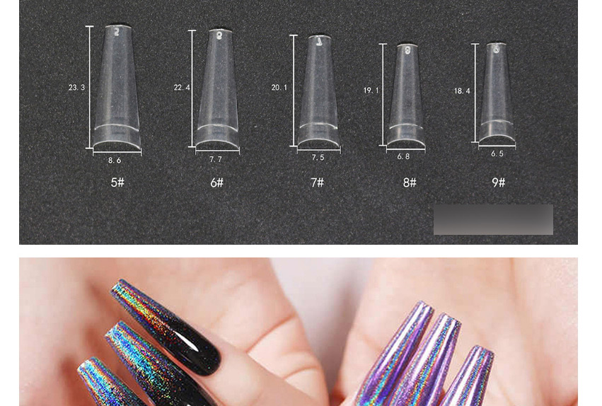 Fashion 500 Pieces In A Bag Transparent 500 Pieces Of Half-stick French False Nails In A Bag,Nails