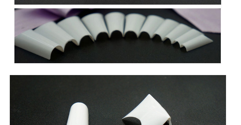 Fashion White 550 Tablets 500 Pieces Of Transparent C-shape Nail Nails,Nails