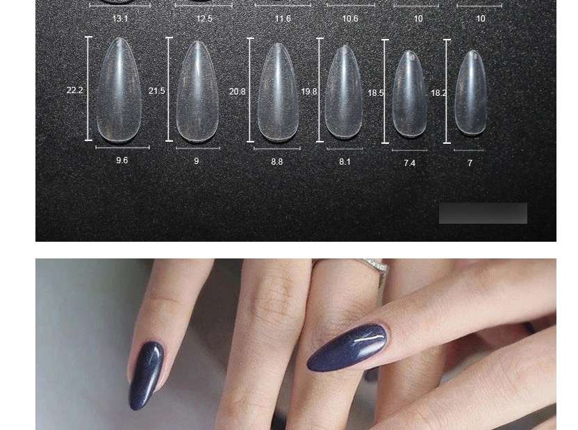 Fashion Transparent Color 500 Bags Of Transparent Fake Nails With Pointed Nails,Nails