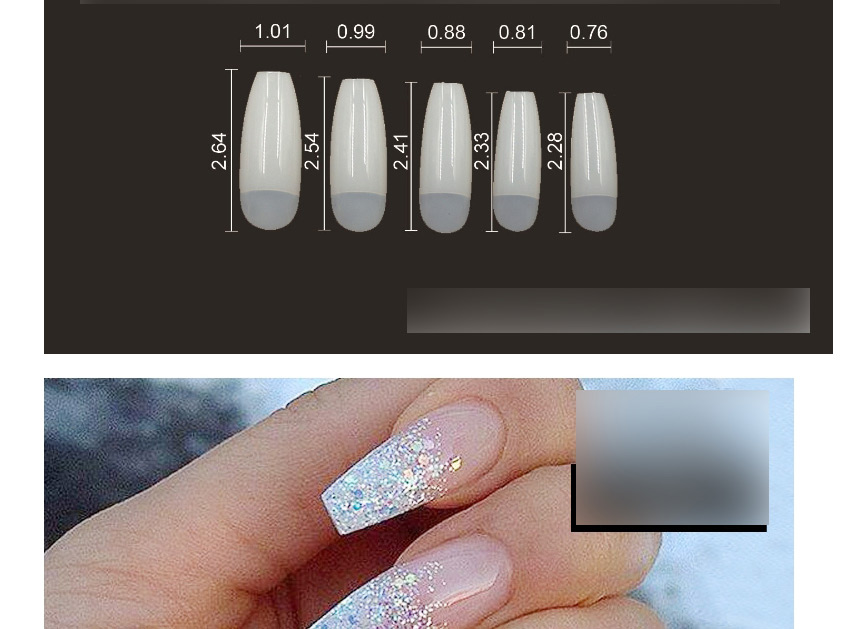 Fashion Transparent Color Half-stick Long Nails 500 Pieces Of Nail Patches,Nails