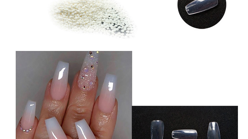 Fashion 500 Pieces Of Transparent Color 500 Bags Of Full-adhesive Curved Nail Nails,Nails