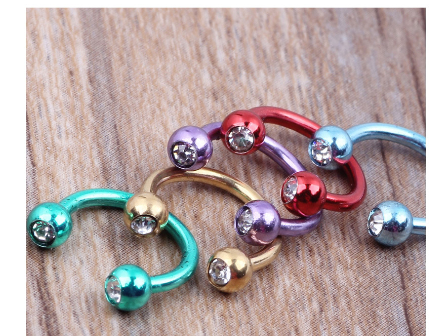 Fashion Color Stainless Steel C-shaped Nose Nail Piercing Jewelry (single),Nose Rings & Studs