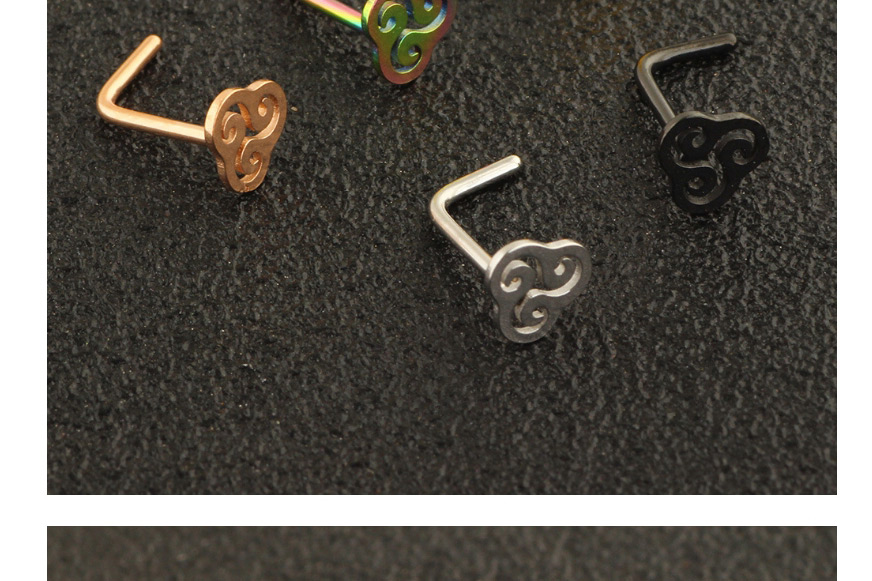 Fashion Rose Gold Sun Piercing Jewelry Ear Studs And Nose Nails (single),Nose Rings & Studs