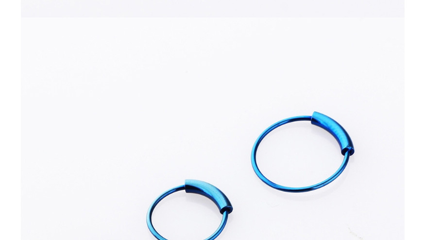 Fashion Blue 0.6mm Stainless Steel Circle Nose Nail Ear Bone Nail (single),Ear Cartilage Rings & Studs