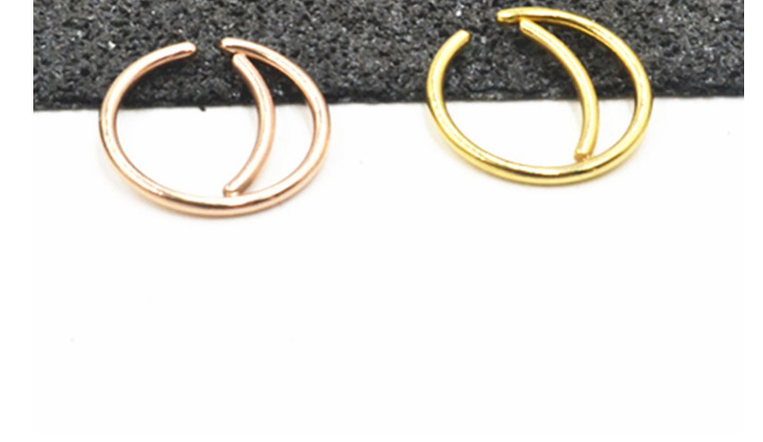Fashion 8mm Color Stainless Steel Moon Ear Bone Ring (single),Earrings