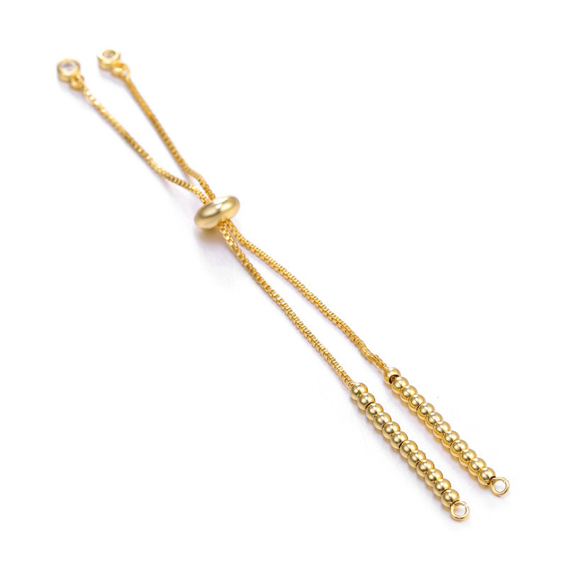 Fashion Gold 2 Metal Beads Beaded Round Ball Bracelet Jewelry,Bracelets