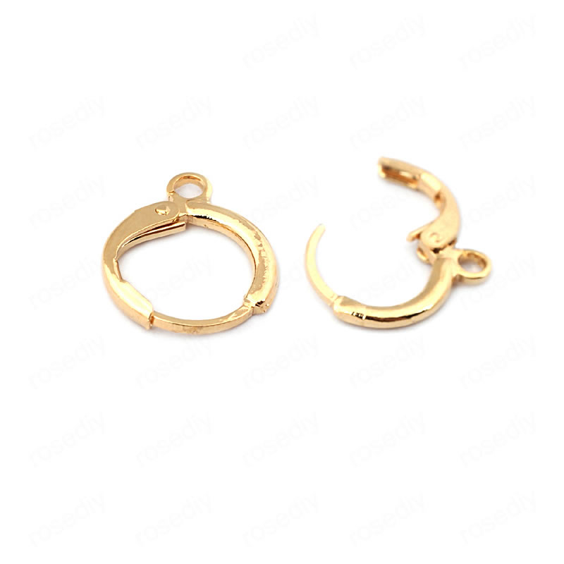Fashion 1 Hole-24k Gold Metal Round Open Ear Ring Jewelry,Earrings