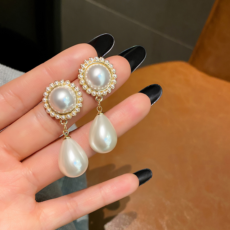 Fashion Gold Color +white Pearl Earrings,Drop Earrings